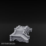 Balustrade-Topped Arch-Pillared Grand Stairway Platform Miniature for Dungeons and Dragons, Pathfinder or other TTRPGs