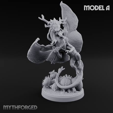 Stretching  Faerie Dragons Miniature for Dungeons and Dragons, Pathfinder or other TTRPGs