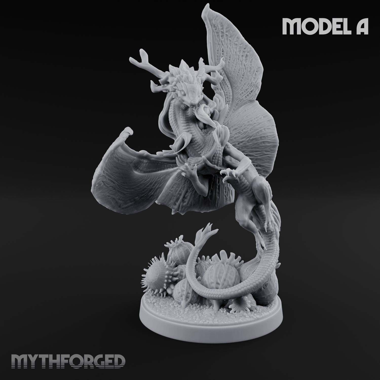 Stretching  Faerie Dragons A Miniature for Dungeons and Dragons, Pathfinder or other TTRPGs
