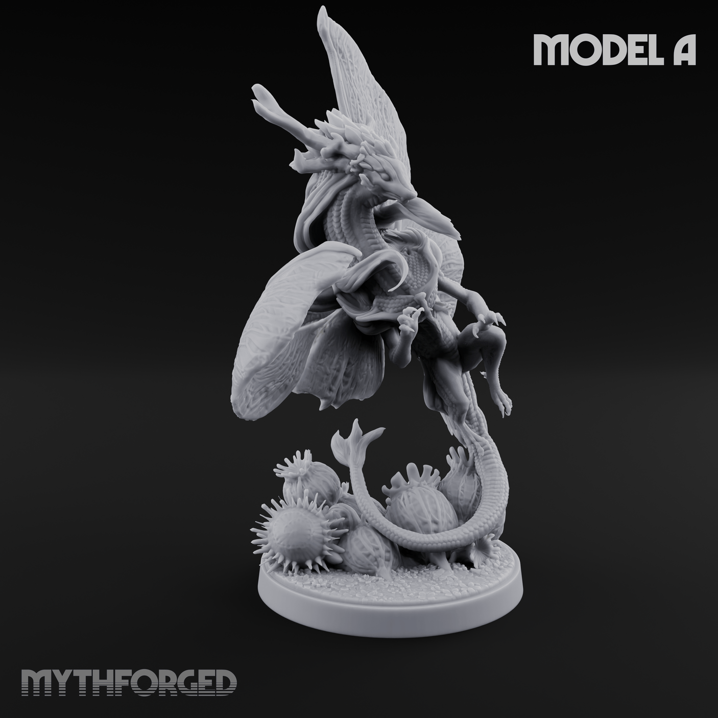 Stretching  Faerie Dragons Miniature for Dungeons and Dragons, Pathfinder or other TTRPGs