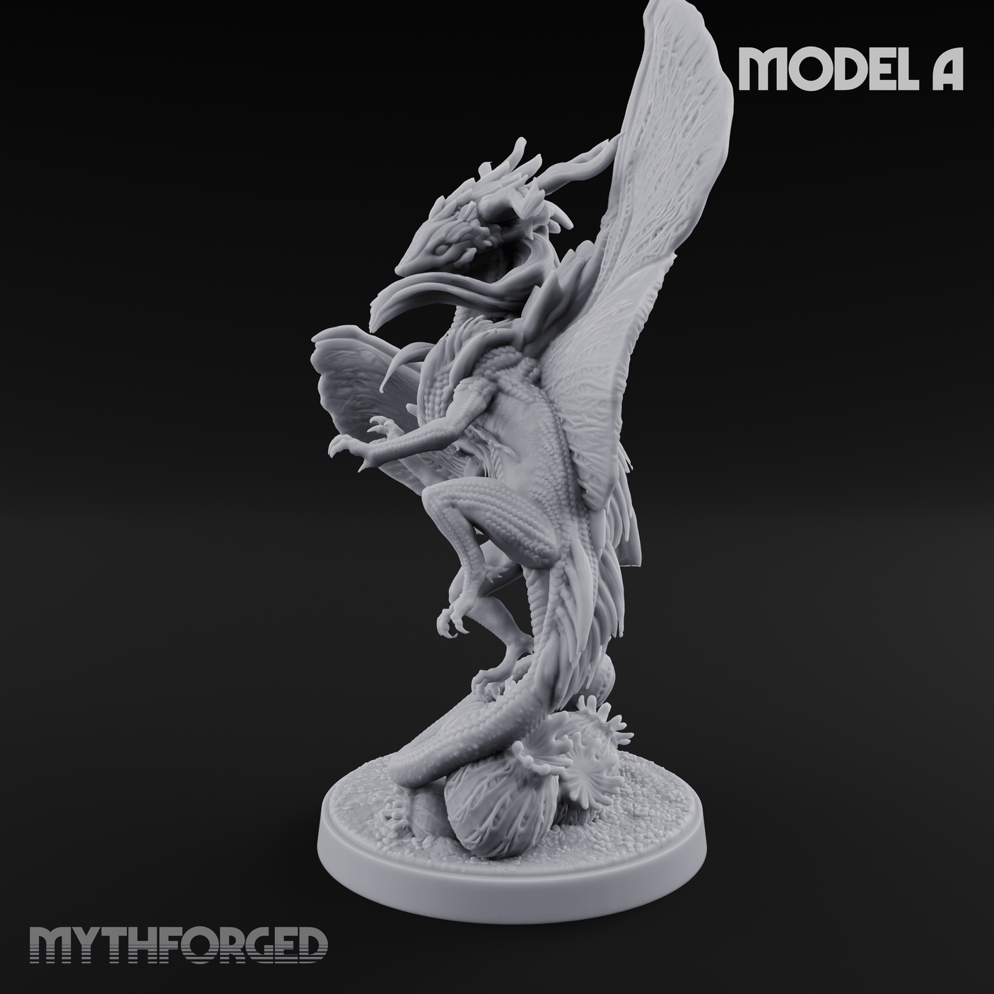 Stretching  Faerie Dragons A Miniature for Dungeons and Dragons, Pathfinder or other TTRPGs