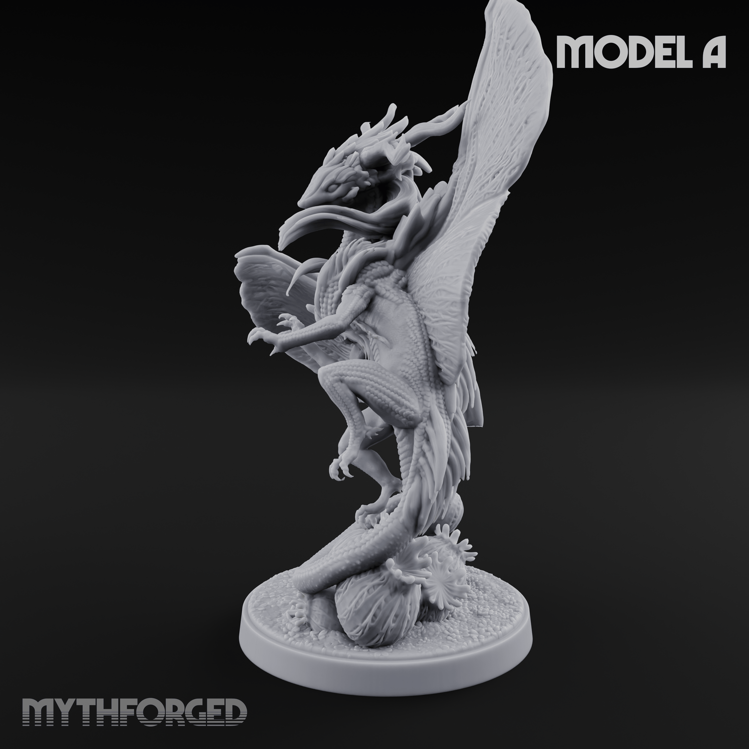 Stretching  Faerie Dragons A Miniature for Dungeons and Dragons, Pathfinder or other TTRPGs