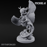 Stretching  Faerie Dragons A Miniature for Dungeons and Dragons, Pathfinder or other TTRPGs