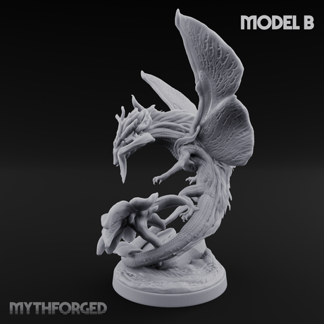 Stretching  Faerie Dragons B Miniature for Dungeons and Dragons, Pathfinder or other TTRPGs