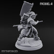 Banner Bearing Blade Drawing Oni Swordsman A Miniature for Dungeons and Dragons, Pathfinder or other TTRPGs