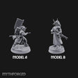 Banner Bearing Blade Drawing Oni Swordsmen Miniature for Dungeons and Dragons, Pathfinder or other TTRPGs