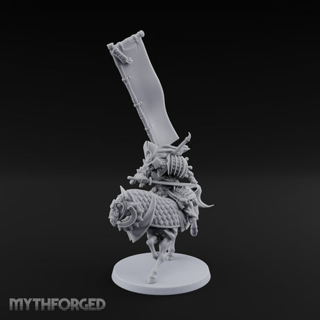 Banner Bearing Samurai Standard Bearer on Horse gallery 1