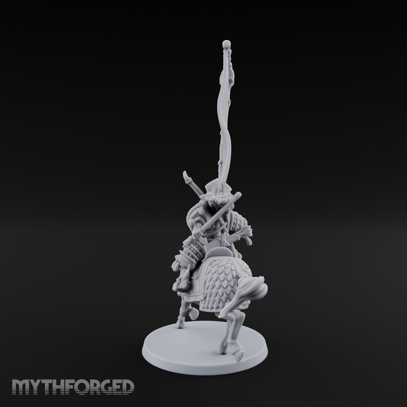 Banner Bearing Samurai Standard Bearer on Horse gallery 6