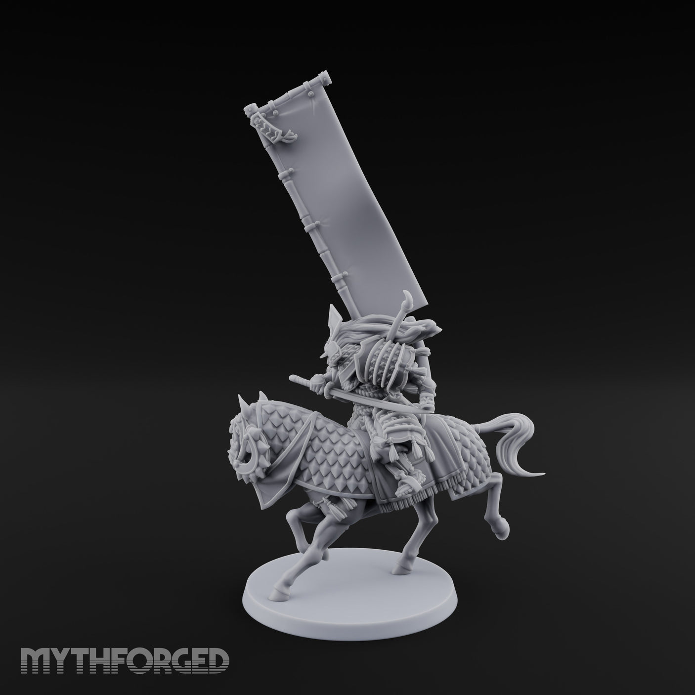 Banner Bearing Samurai Standard Bearer on Horse gallery 8