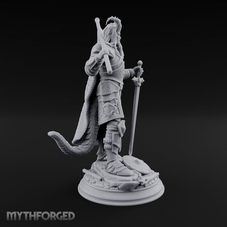 Banner Planting Human Captain Miniature for Dungeons and Dragons, Pathfinder or other TTRPGs