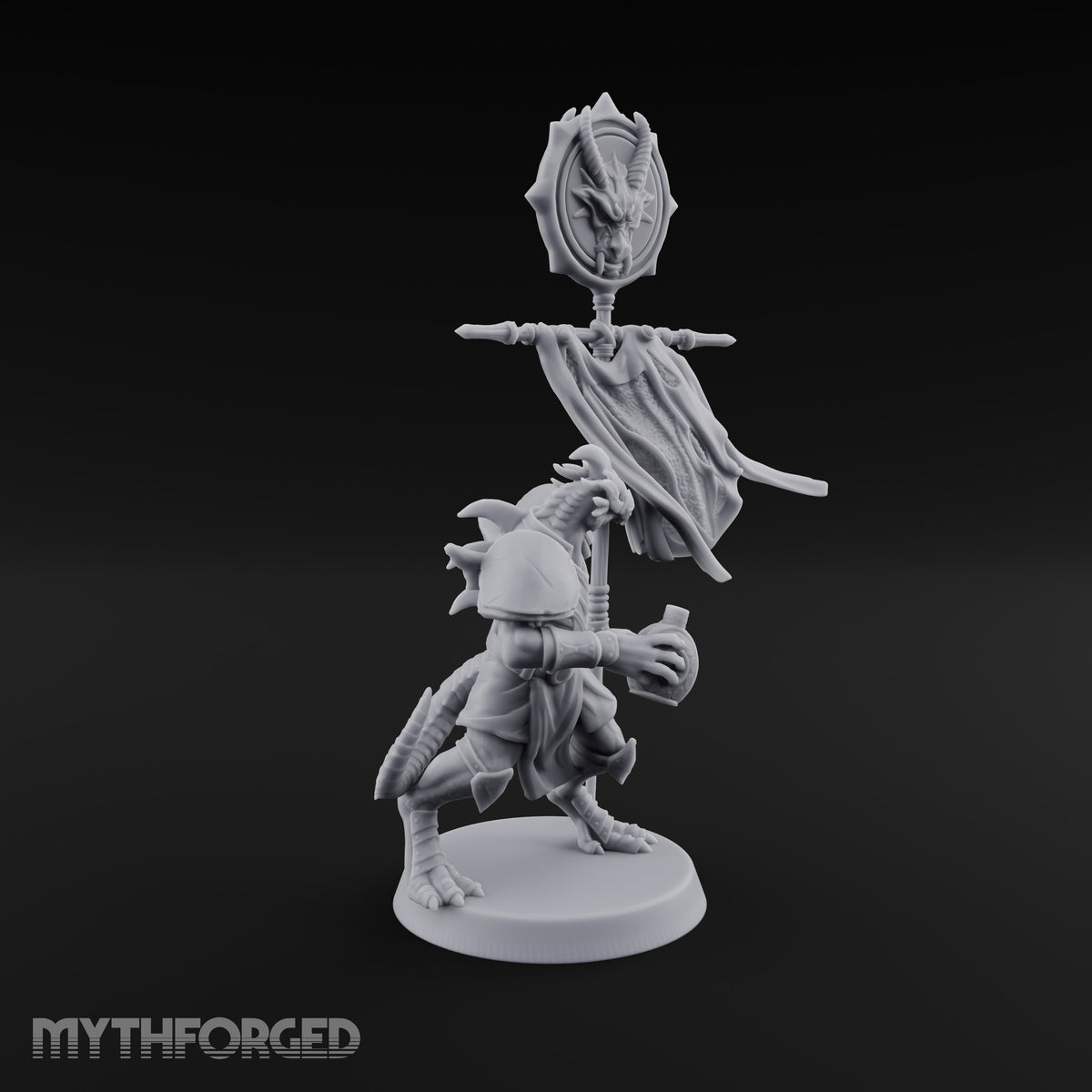 Rags Raised Dragonborn Banner Bearer
