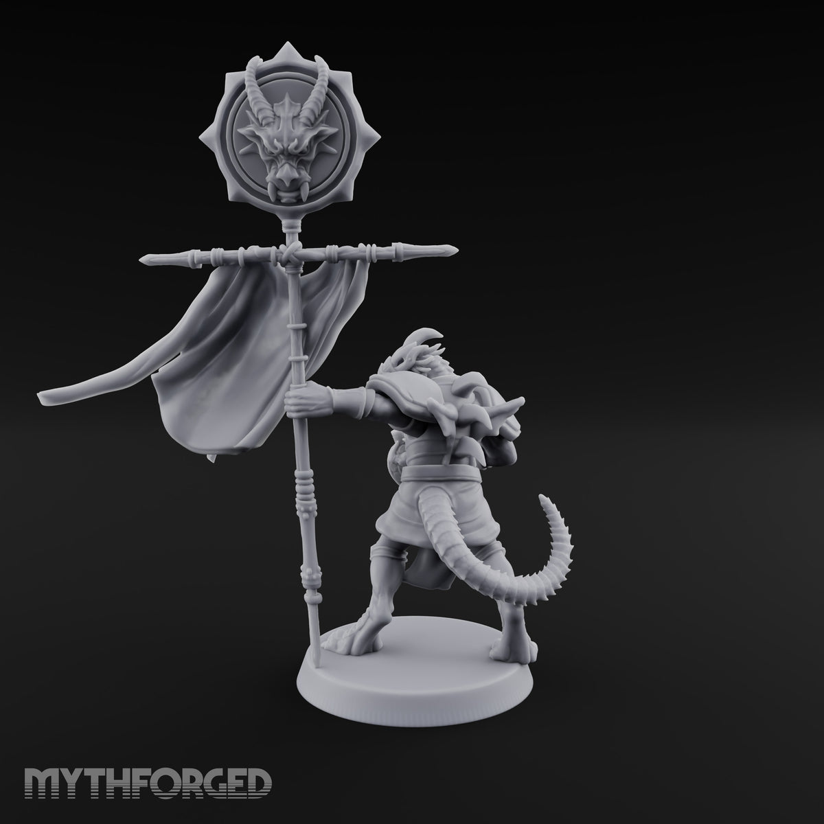 Rags Raised Dragonborn Banner Bearer