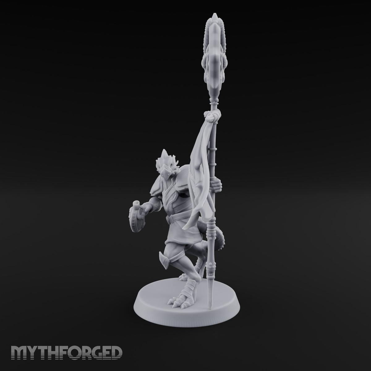 Rags Raised Dragonborn Banner Bearer