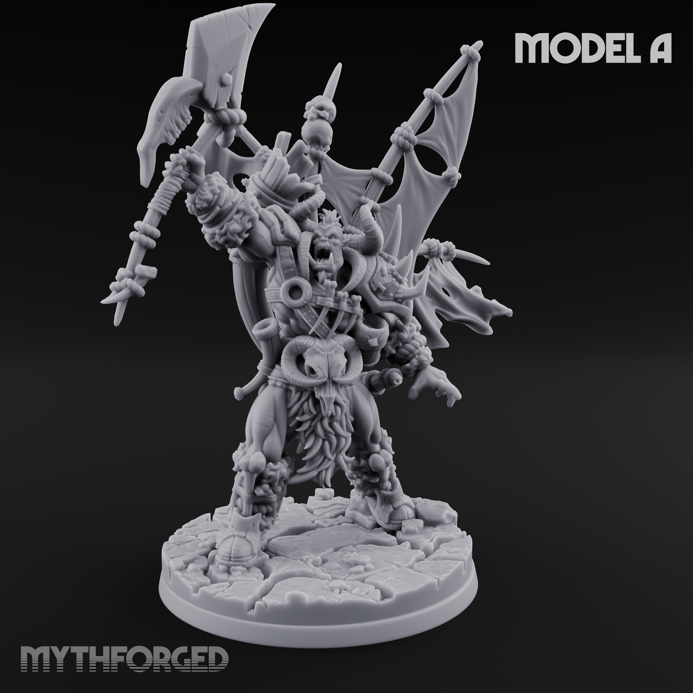 Standards Held Aloft Orc Bannermen Miniature for Dungeons and Dragons, Pathfinder or other TTRPGs