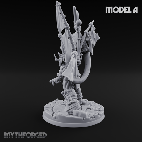 Standards Held Aloft Orc Bannermen A Miniature for Dungeons and Dragons, Pathfinder or other TTRPGs