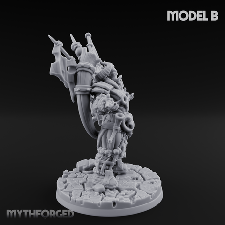 Standards Held Aloft Orc Bannermen B Miniature for Dungeons and Dragons, Pathfinder or other TTRPGs