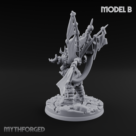 Standards Held Aloft Orc Bannermen B Miniature for Dungeons and Dragons, Pathfinder or other TTRPGs