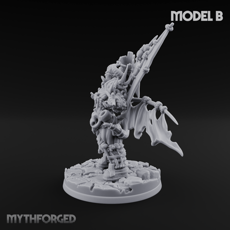 Standards Held Aloft Orc Bannermen B Miniature for Dungeons and Dragons, Pathfinder or other TTRPGs