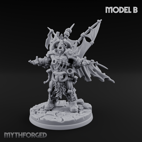 Standards Held Aloft Orc Bannermen B Miniature for Dungeons and Dragons, Pathfinder or other TTRPGs