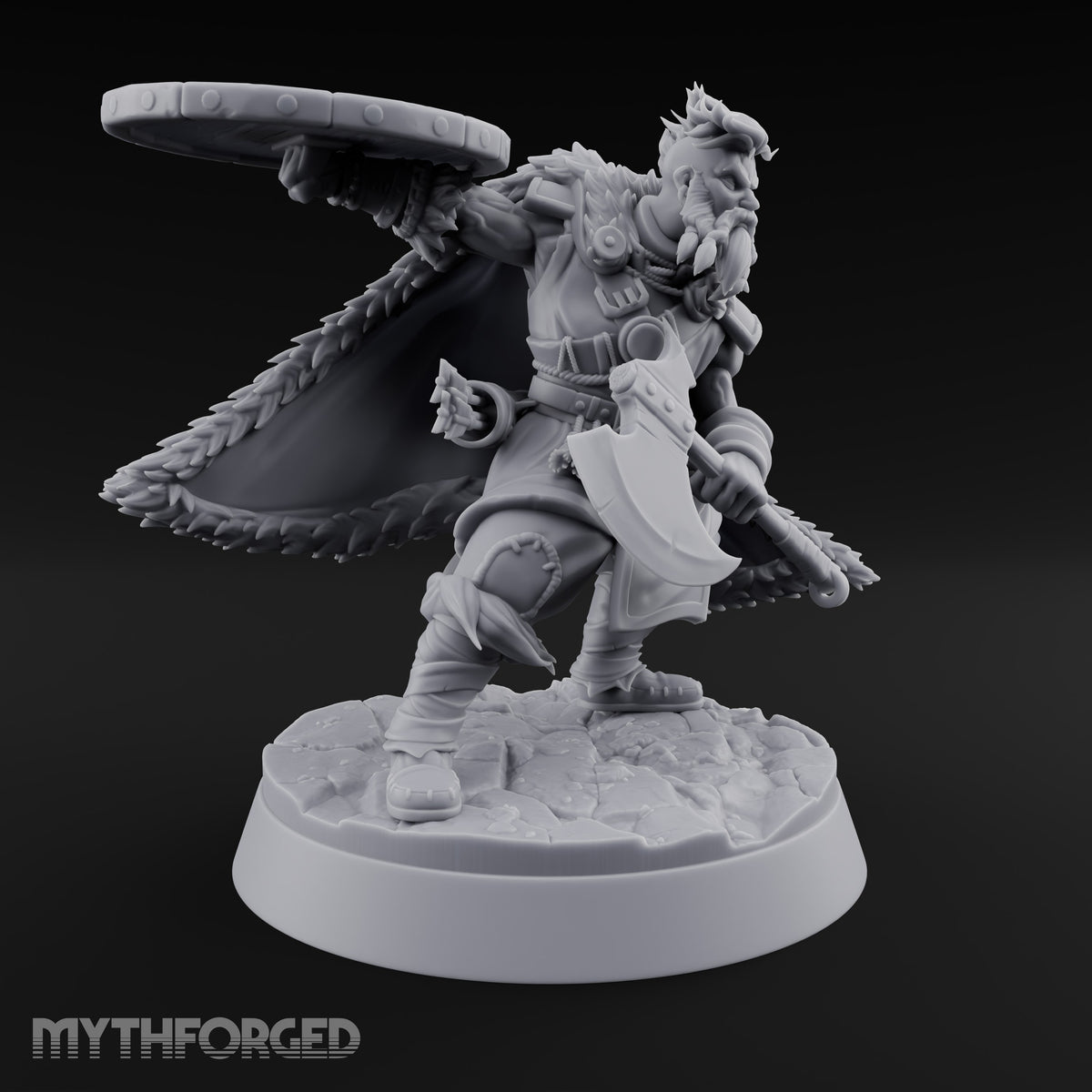 Furs Still Frosted Human Barbarians — A · Axe & Shield + Greatsword + Torch & Curved Blade + Bow