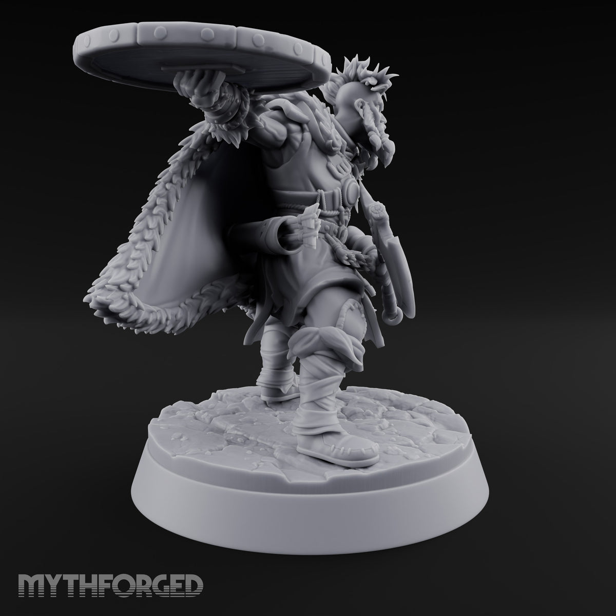 Furs Still Frosted Human Barbarian A — Axe & Shield