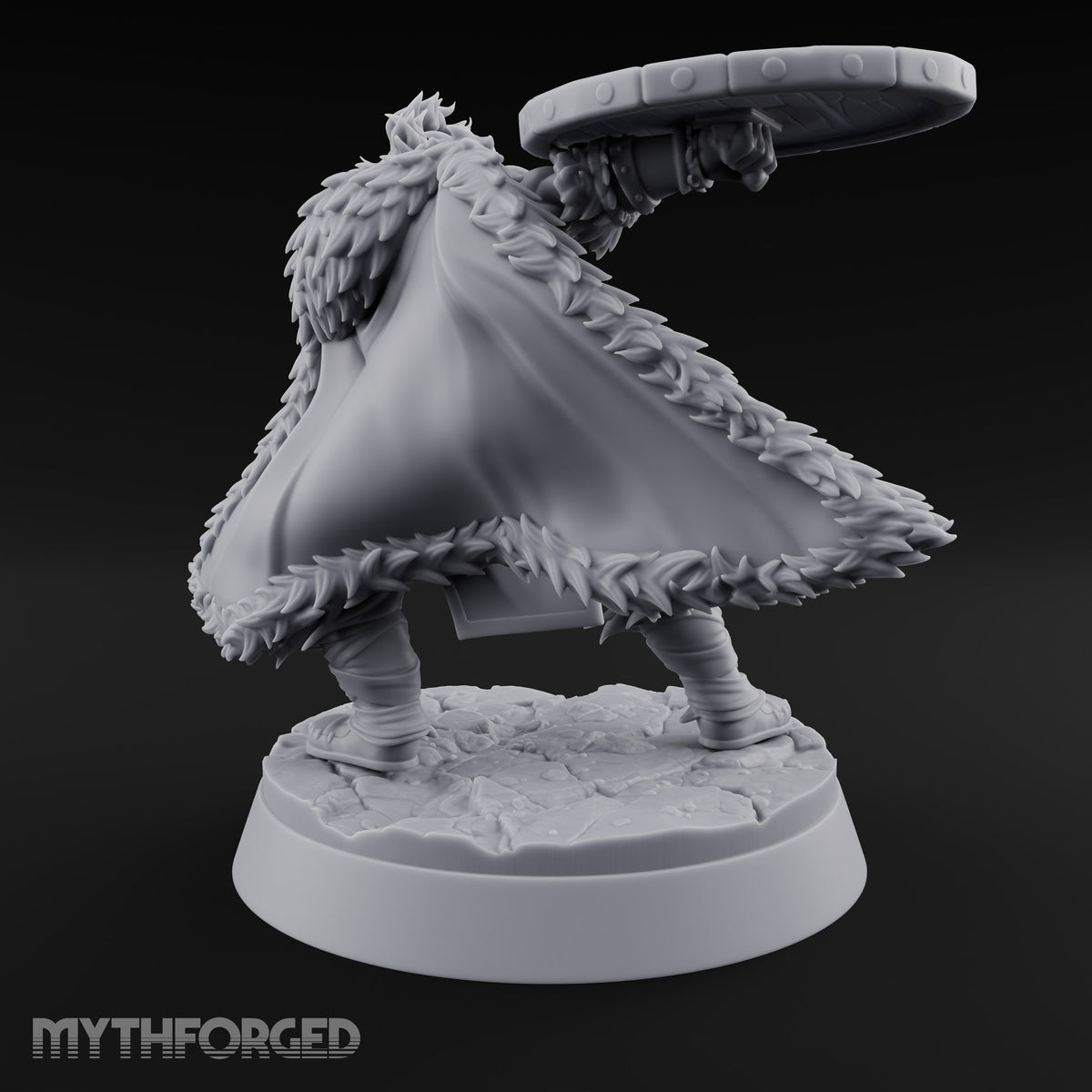Furs Still Frosted Human Barbarian A — Axe & Shield