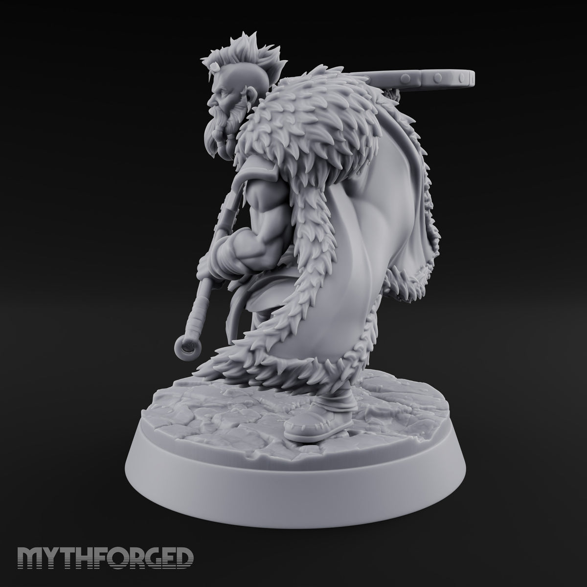 Furs Still Frosted Human Barbarian A — Axe & Shield