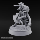 Furs Still Frosted Human Barbarian A — Axe & Shield