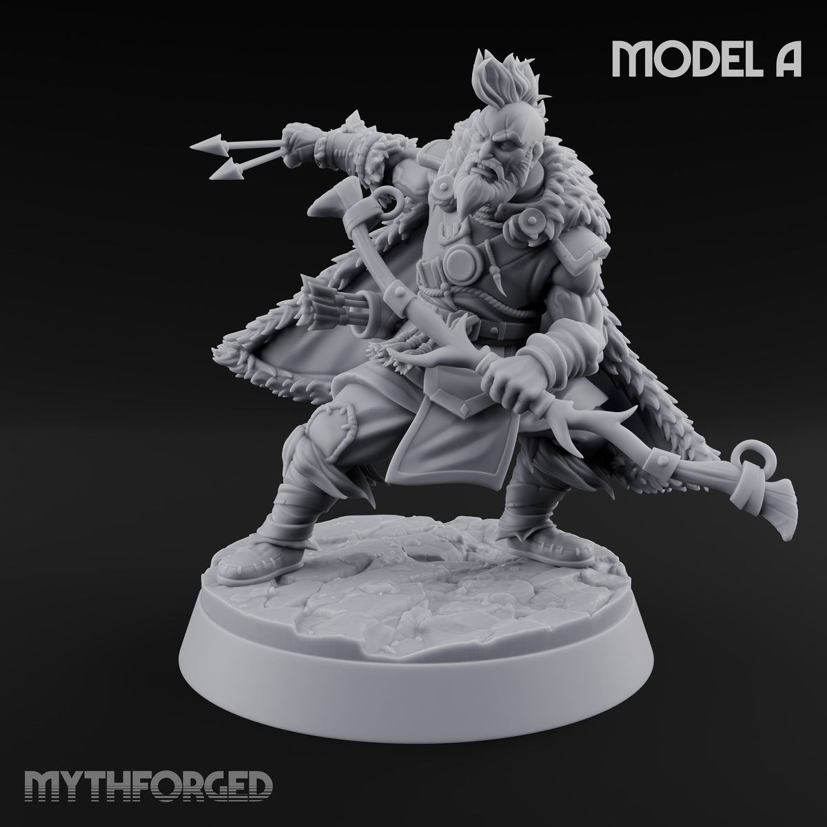 Furs Still Frosted Human Barbarian A — Bow & Arrows