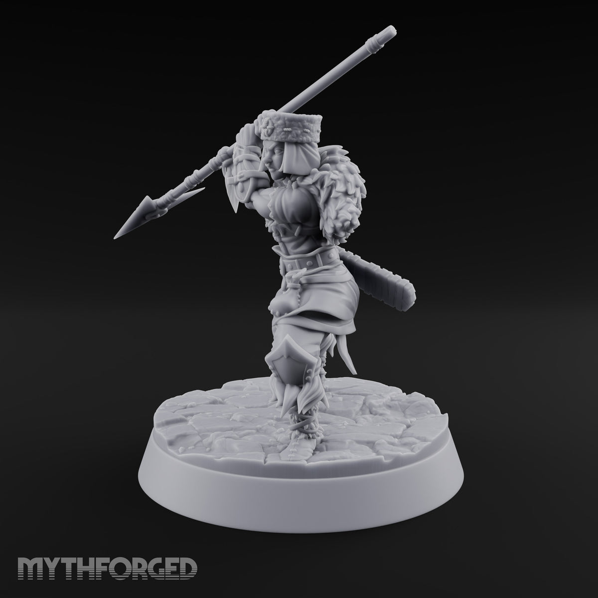 Furs Still Frosted Human Barbarian B — Polearm