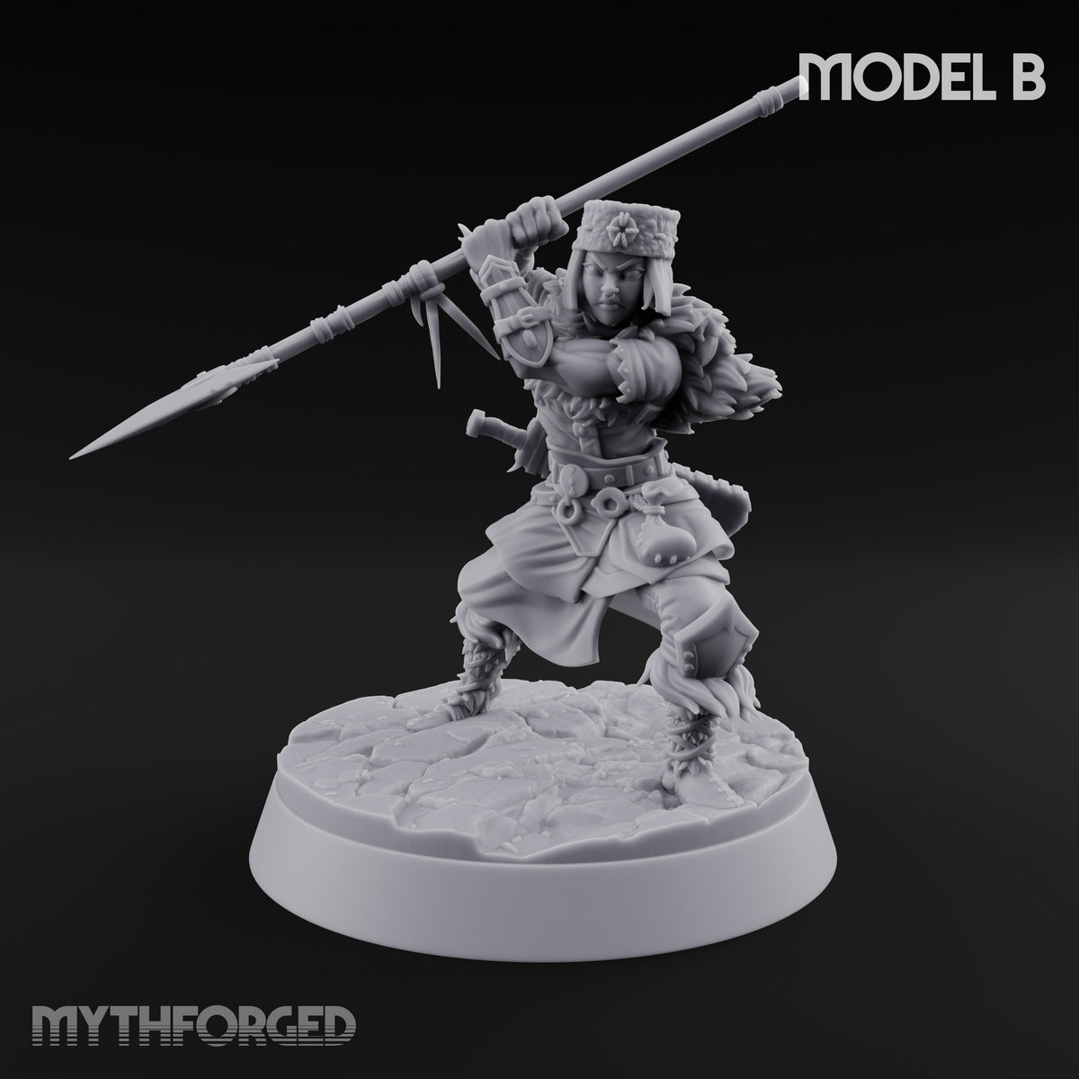 Furs Still Frosted Human Barbarian B — Polearm