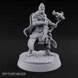 Furs Still Frosted Human Barbarian C — Torch & Curved Blade