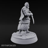 Furs Still Frosted Human Barbarian C — Torch & Curved Blade