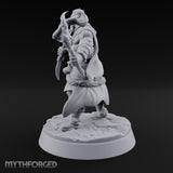 Furs Still Frosted Human Barbarian C — Torch & Curved Blade