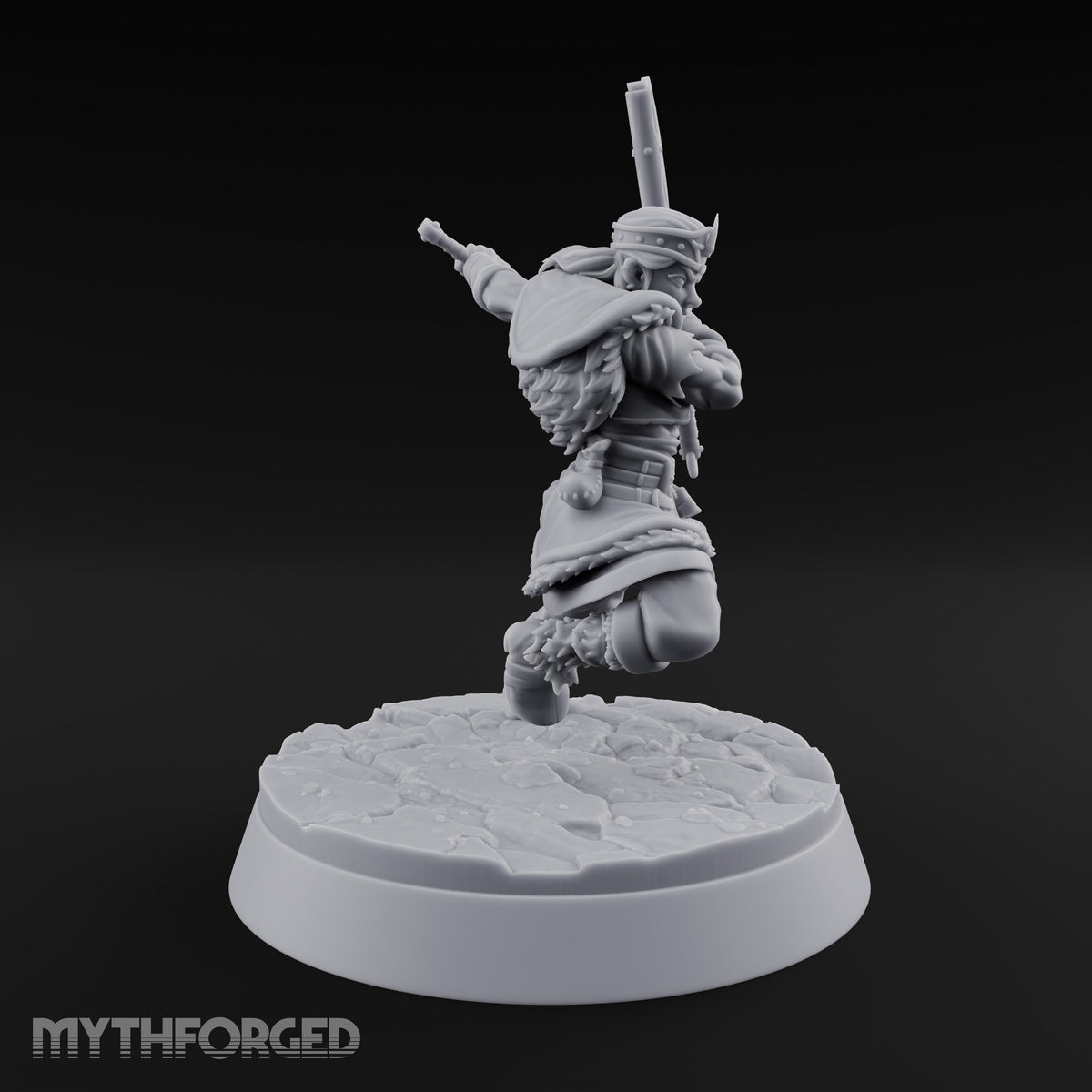 Furs Still Frosted Human Barbarian D — Axe & Sword