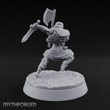 Furs Still Frosted Human Barbarian D — Axe & Sword