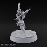 Furs Still Frosted Human Barbarian D — Axe & Sword