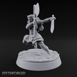 Furs Still Frosted Human Barbarian D — Axe & Sword