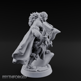 Axes Held High Barbarian Warchief Miniature for Dungeons and Dragons, Pathfinder or other TTRPGs