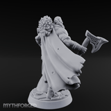 Axes Held High Barbarian Warchief Miniature for Dungeons and Dragons, Pathfinder or other TTRPGs