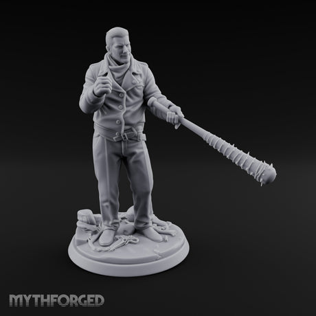 Barbed Bat Swinging Human Warlord Miniature for Dungeons and Dragons, Pathfinder or other TTRPGs