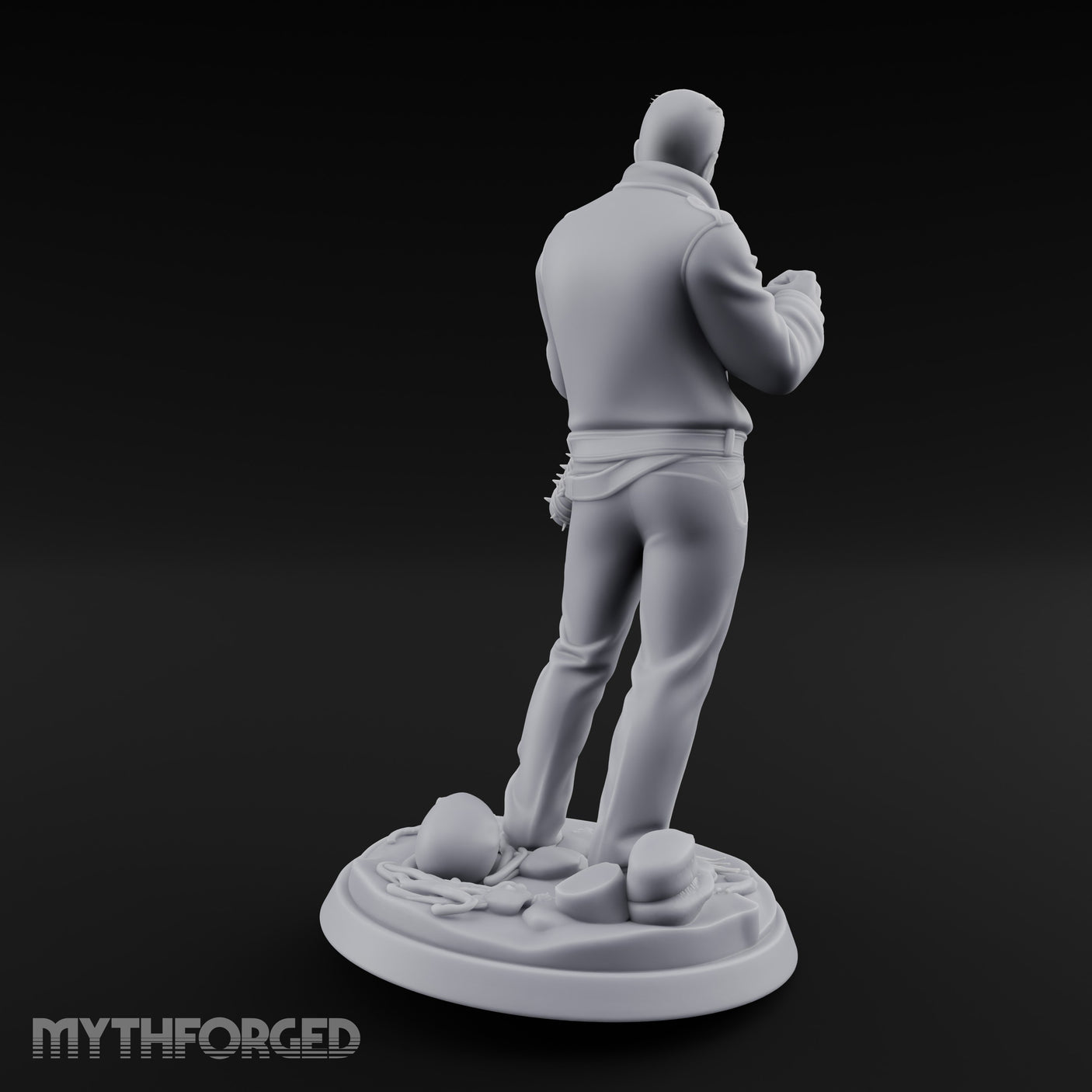 Barbed Bat Swinging Human Warlord Miniature for Dungeons and Dragons, Pathfinder or other TTRPGs