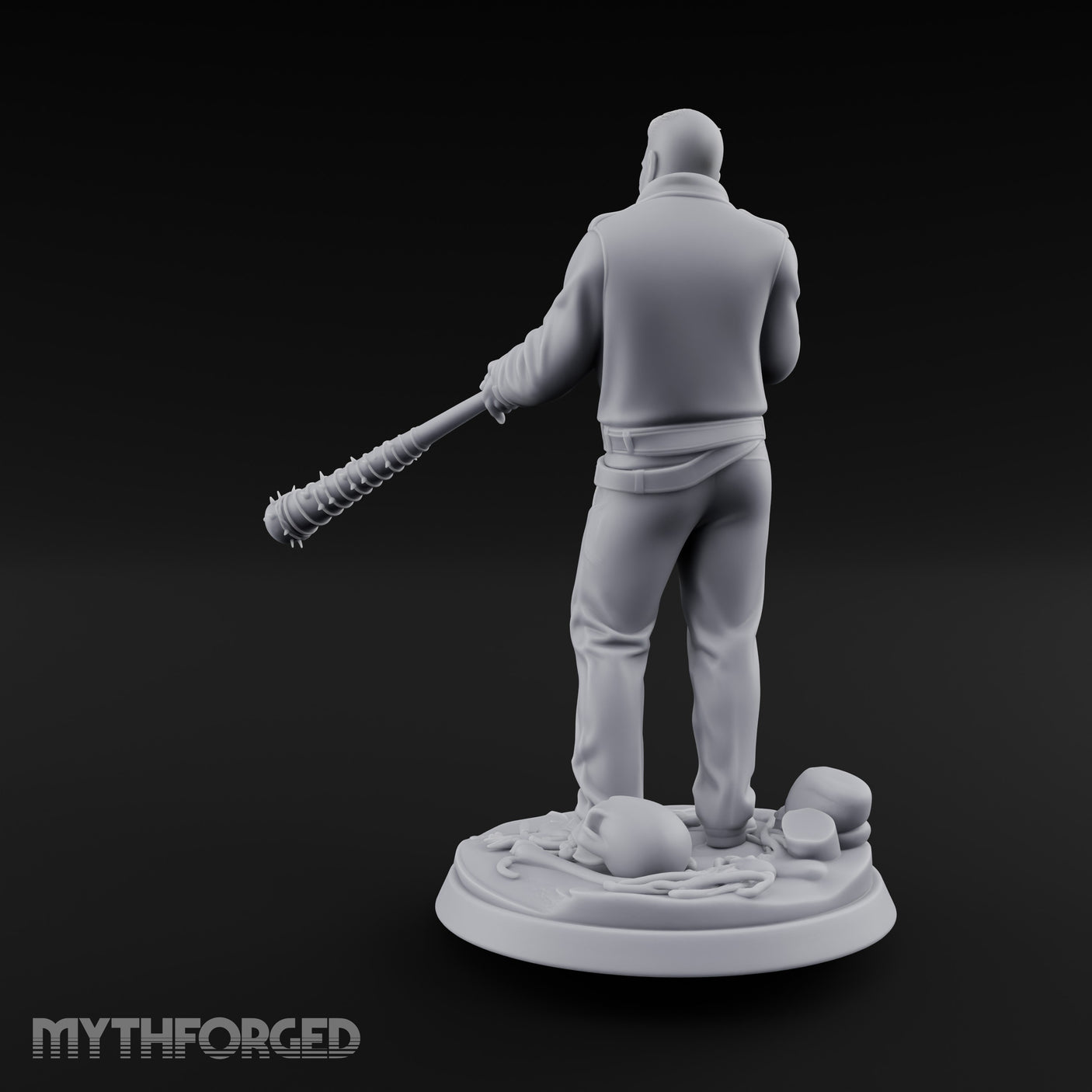 Barbed Bat Swinging Human Warlord Miniature for Dungeons and Dragons, Pathfinder or other TTRPGs