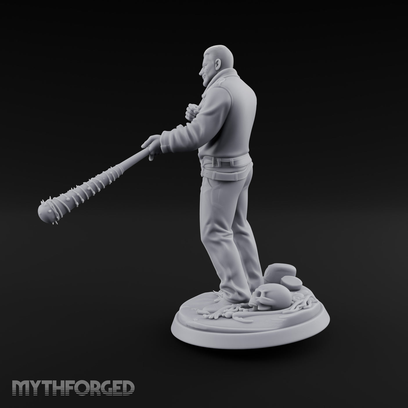 Barbed Bat Swinging Human Warlord Miniature for Dungeons and Dragons, Pathfinder or other TTRPGs
