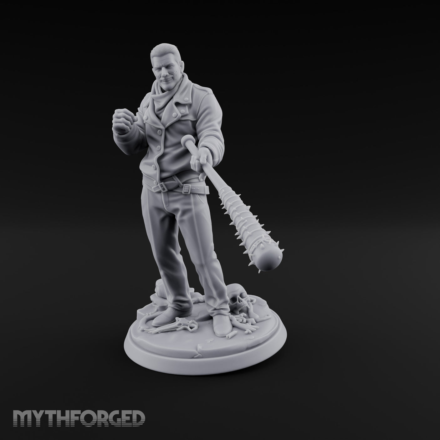 Barbed Bat Swinging Human Warlord Miniature for Dungeons and Dragons, Pathfinder or other TTRPGs