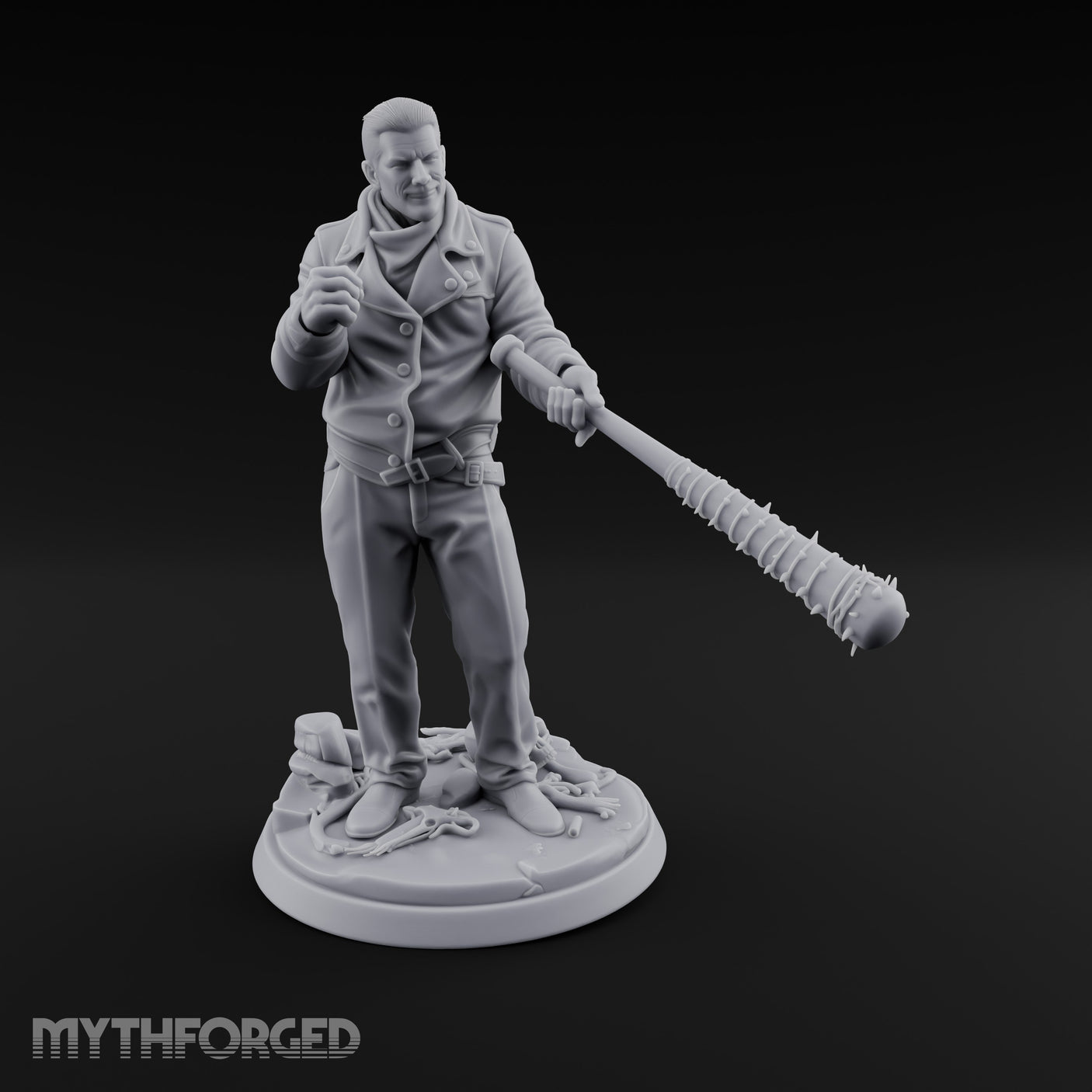 Barbed Bat Swinging Human Warlord Miniature for Dungeons and Dragons, Pathfinder or other TTRPGs