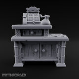 Moustache Money Counts Wooden Shop Counter