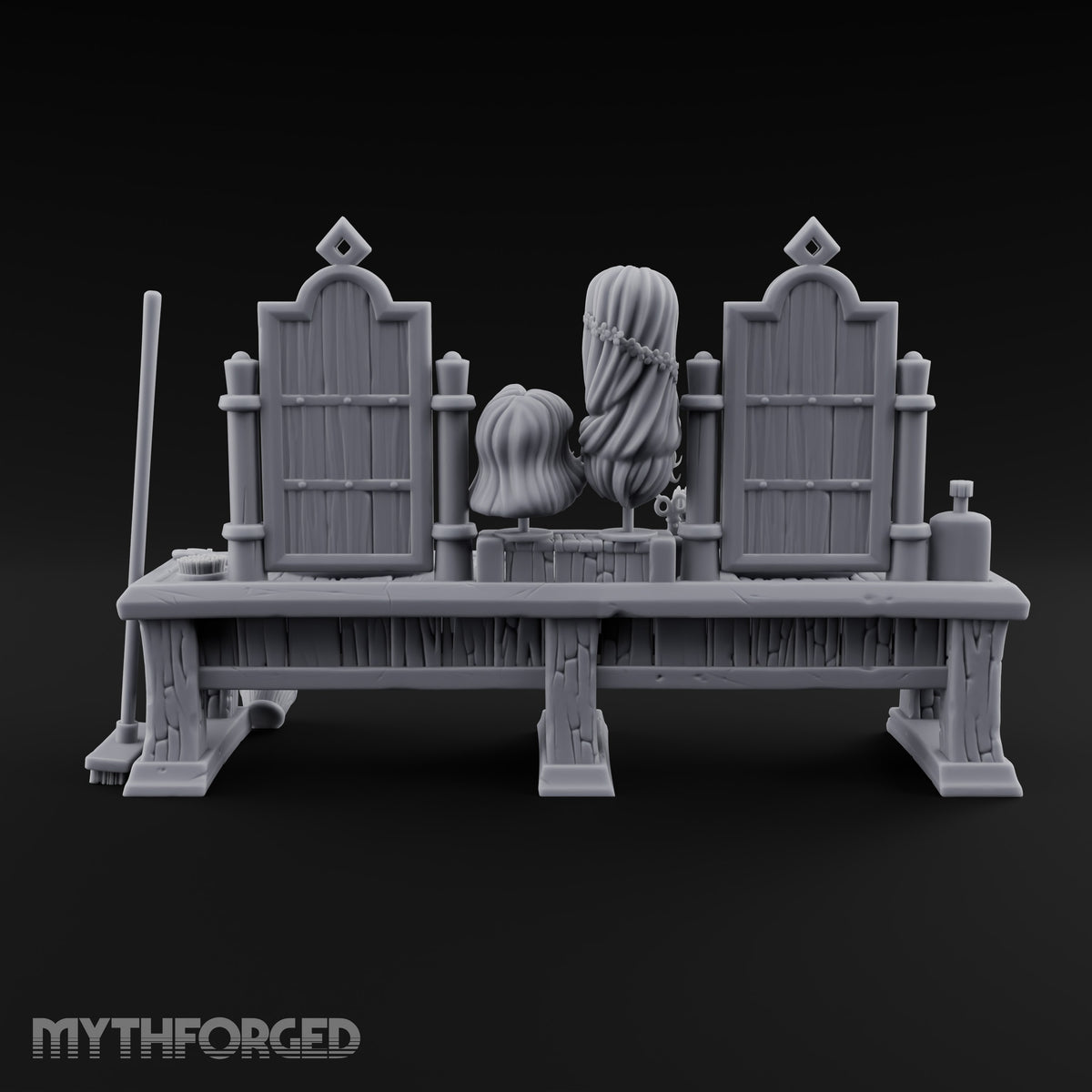 Rinse, Then Repeat Wooden Barber Shop Washbasin Bench