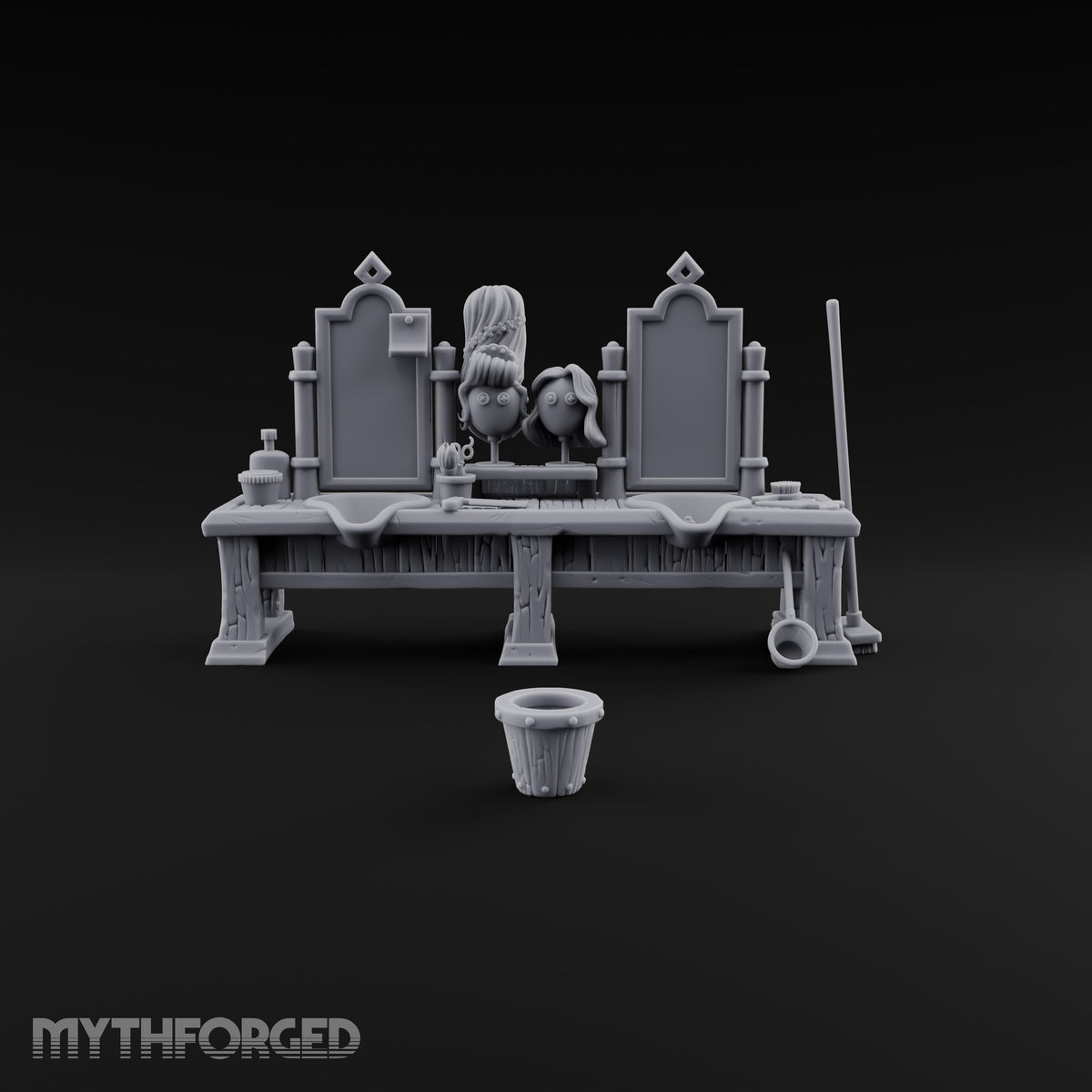 Rinse, Then Repeat Wooden Barber Shop Washbasin Bench