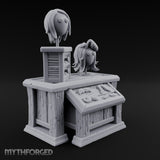 Hair Today, Gone Tomorrow Wooden Wig Display Desk